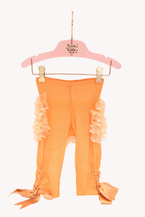 Orange Mesh Tutu Capri