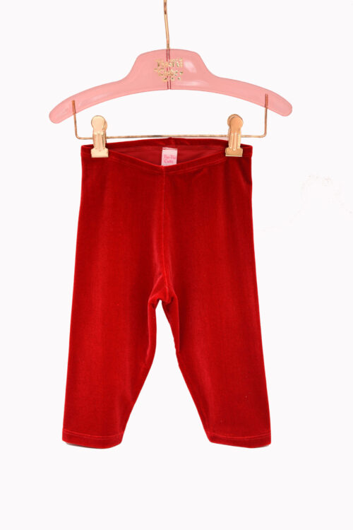 Red Luxe Velvet Leggings