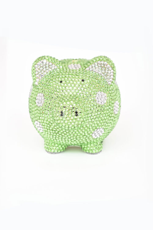 Small Green Polka Dot Piggy Bank