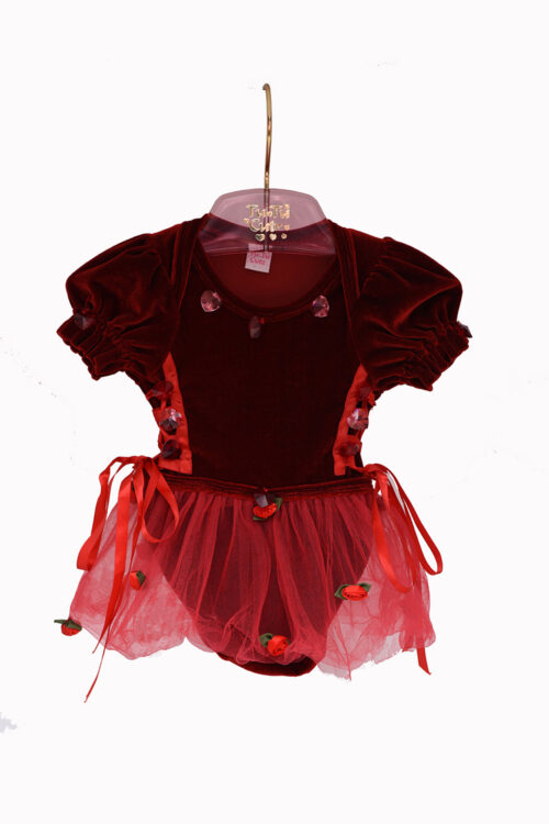 Red Luxe Velvet Onesie Dress